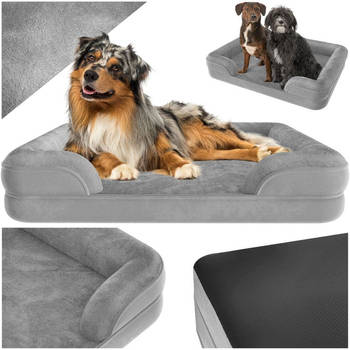 tectake® hondenbed - kussen voor grote en middelgrote honden - wasbaar - hondenmand met traagschuim XL (112x 81x 18cm)