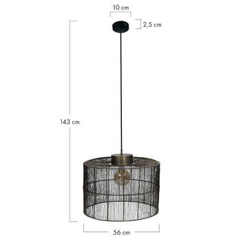 DKNC - Hanglamp Benjamin - Metaal - 56x56x43cm - Brons