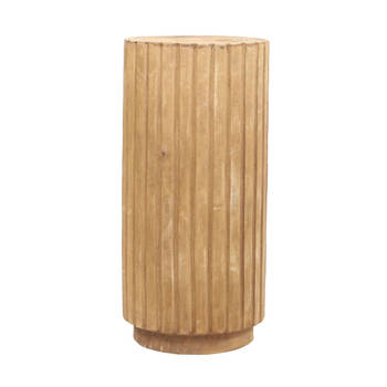 DKNC - Bijzettafel Fabian - Paulownia hout - 28x28x58cm - Beige