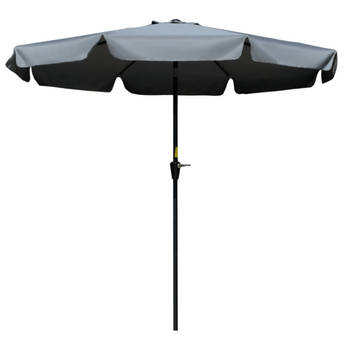 Parasol - Parasols -- Tuin - Zonwering - Tuinparasol - Ø2,66 m - Grijs