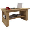 Kobila salontafel met 1 plank en 2 vakkenHoning eiken decor.