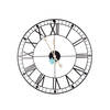 Grote Zwarte Metalen Wandklok Diameter 75 cm Moderne Decoratieve Muur Klok Ideaal voor Woonkamer Kantoor &