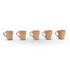 5x Luxury Ceramic Cup Set - Coffee and Tea Cups, 200ml Capacity, Beige Color