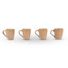 4x Luxury Ceramic Cup Set - Coffee and Tea Cups, 200ml Capacity, Beige Color