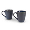 2x Luxe Keramische Beker Set - Koffie- en Theebekers, 200ml Capaciteit, blauw Kleur