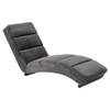 Curve chaise longue velours grijs.