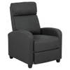 Soma fauteuil recliner met zak, push-functie grijs.