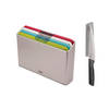 Joseph Joseph - Giftset Folio Icon 4 Snijplanken in Houder met Gratis Mes - Polypropyleen - Multicolor