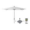 Platinum Riva stokparasol 2.5x2.5 - White met voet en hoes