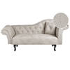 Beliani LATTES - Chaise longue-Beige-Fluweel