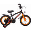 AMIGO Jongensfiets BMX Jump 14 Inch 22,5 cm Jongens Terugtraprem Zwart/Neon Oranje