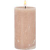 Blokker rustieke kaars 7x13cm - beige