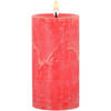 Blokker rustieke kaars 7x13cm - rood