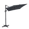 AXI Coco Zweefparasol Rechthoekig 200 x 300 cm in Antraciet / Grijs Parasol voor tuin met Aluminium Frame