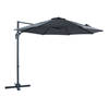 AXI Marisol Zweefparasol Rond Ø 300 cm in Antraciet / Grijs Ronde Parasol voor tuin met Aluminium Frame