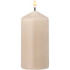 Blokker stompkaars 6x12cm - beige