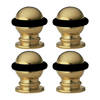 AMIG Deurstopper/deurbuffer - 4x - D22mm - inclusief schroeven - goud  - Deurstoppers