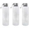 Concorde Drinkfles/waterfles/bidon - 3x - 570 ml - energy - wit - kunststof - Drinkflessen