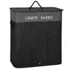 Springos Wasmand 100 Liter 2 Vakken Lights Darks Zwart