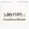 FLWR Brother DK-11203 17 mm x 87 mm wit labels