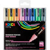 Posca paintmarker PC-5M, set van 8 markers in geassorteerde pastelkleuren