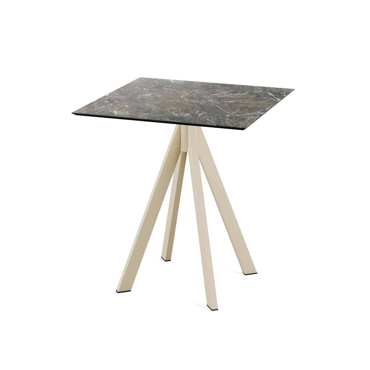 Tuintafel Vierkant - Staal/HPL - 70x70x73,2cm - Galaxy Marble