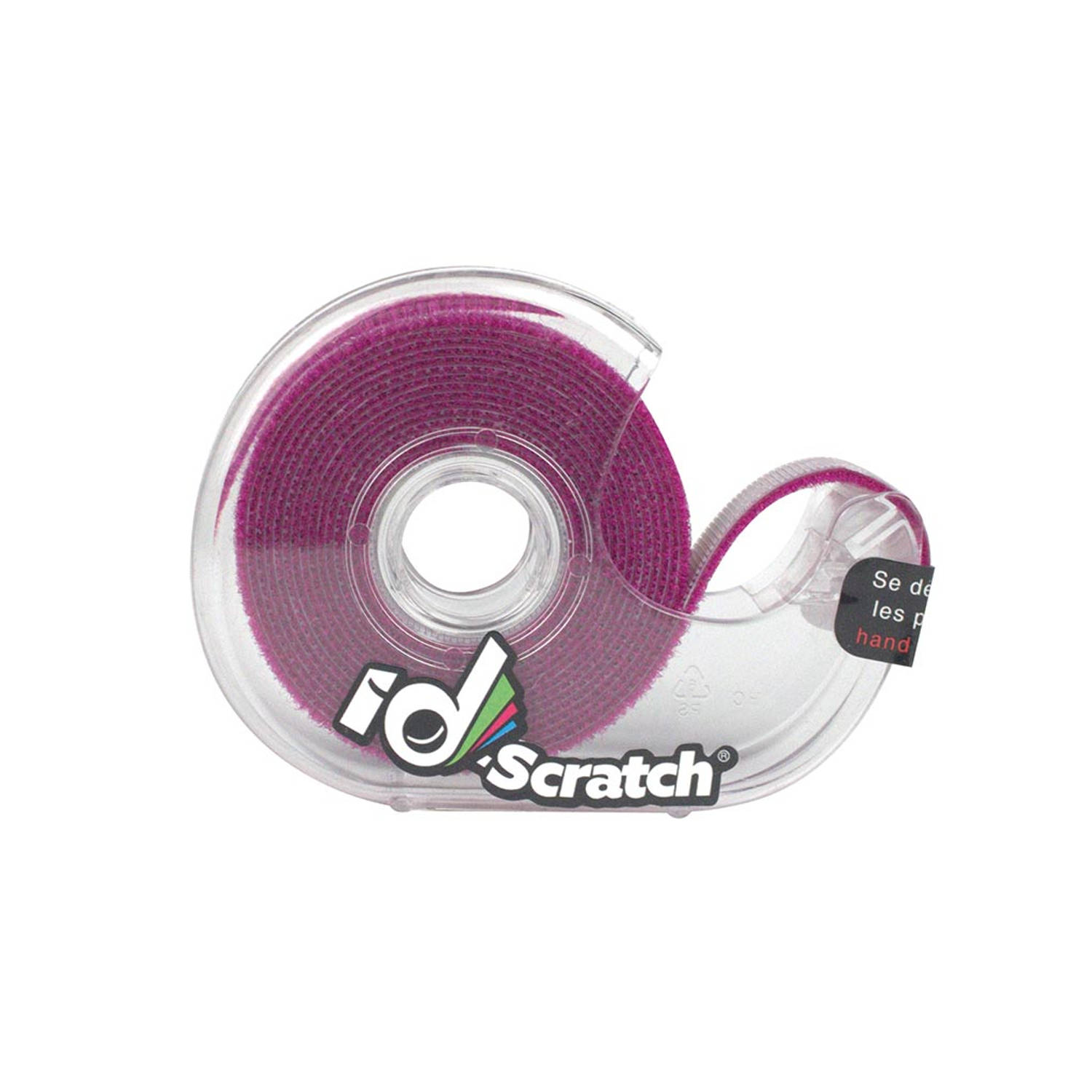 ID-SCRATCH, Scratch tape, dispenser box, 2,0 m, Red Violet