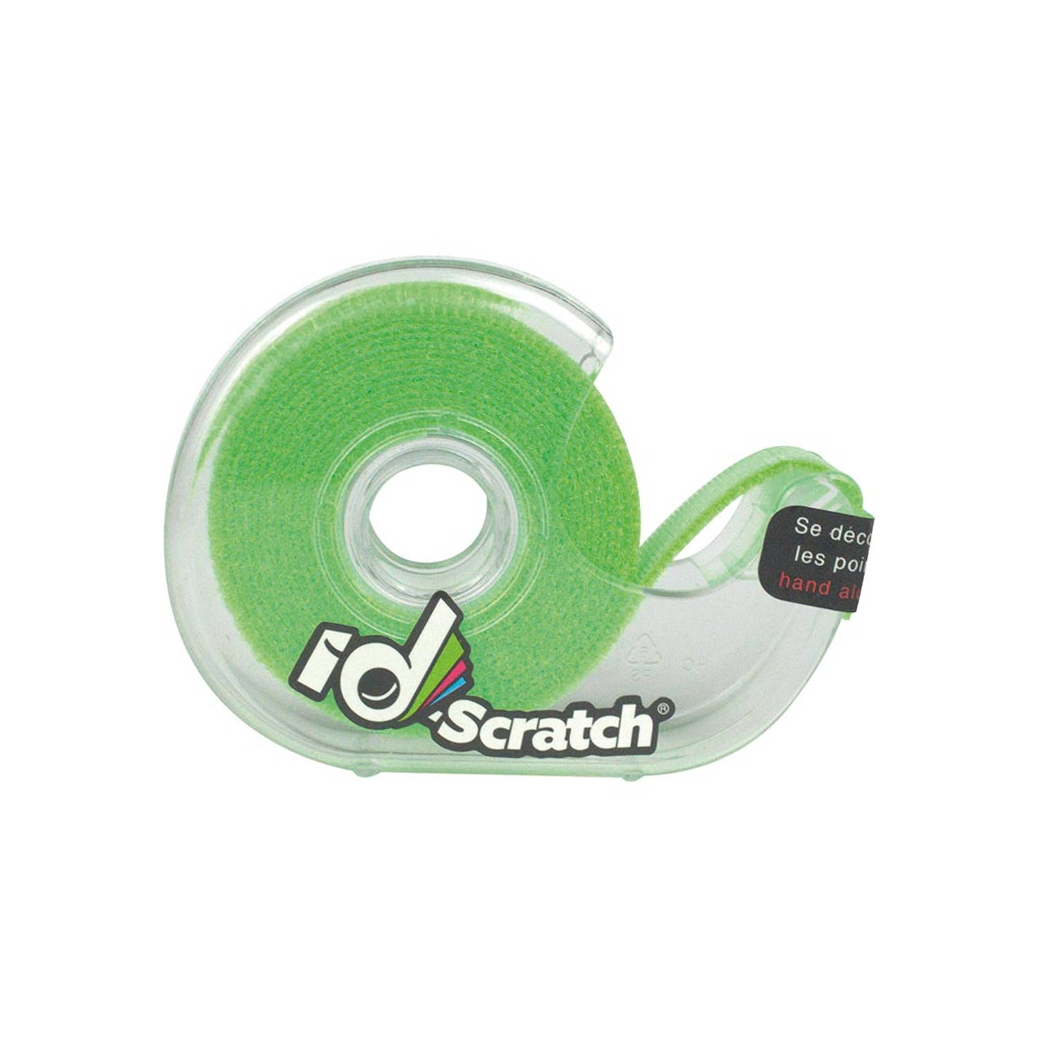 ID-SCRATCH, Scratch tape, dispenser box, 2,0 m, Fluo Green
