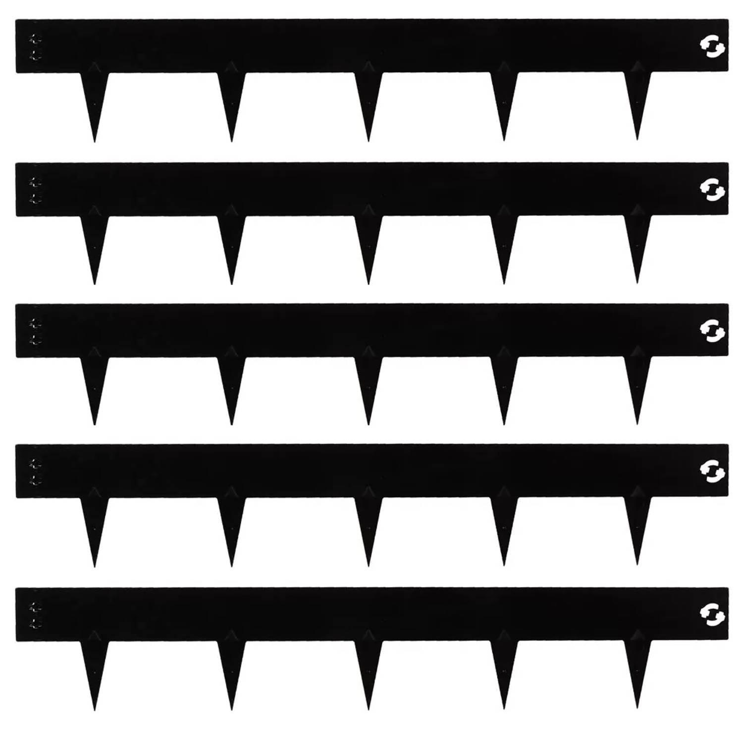 Talen Tools – Borderrand – Kantopsluiting – Zwarte coating – Koppelbaar – 100 x 7,5 cm – 5 stuks