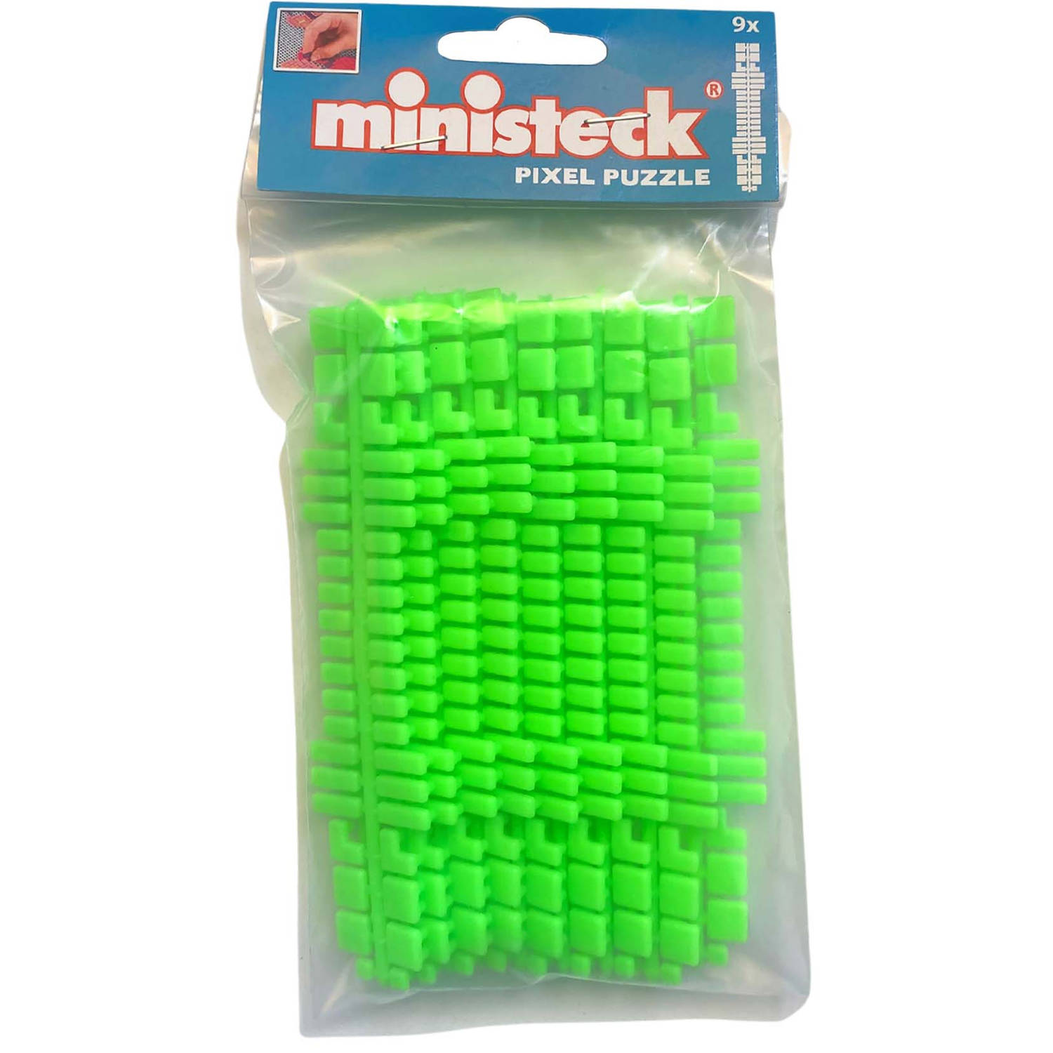 Ministeck Ministeck / Neon Groen Colorstripes 9 strips - Polybag