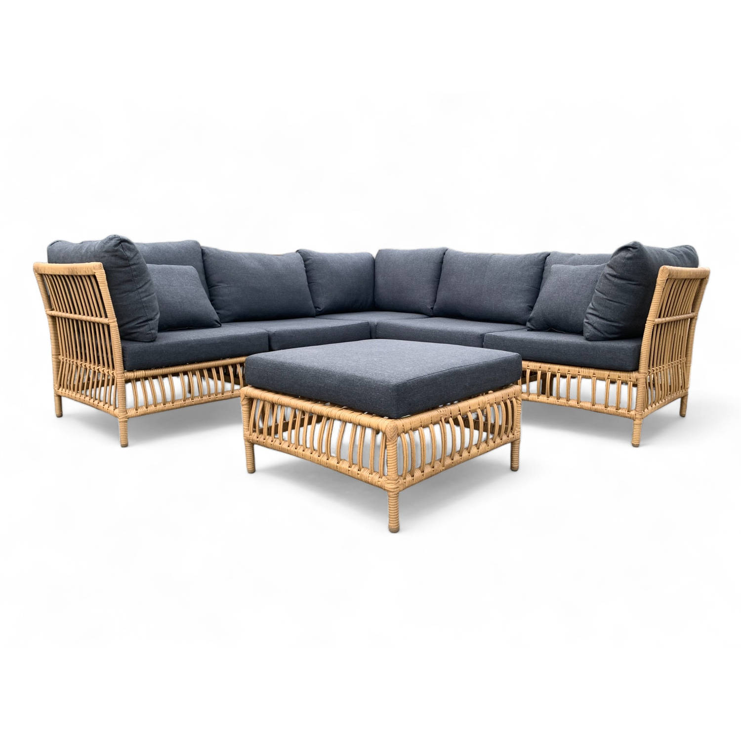 Loungeset / Hoekset Maira Bamboe met hocker