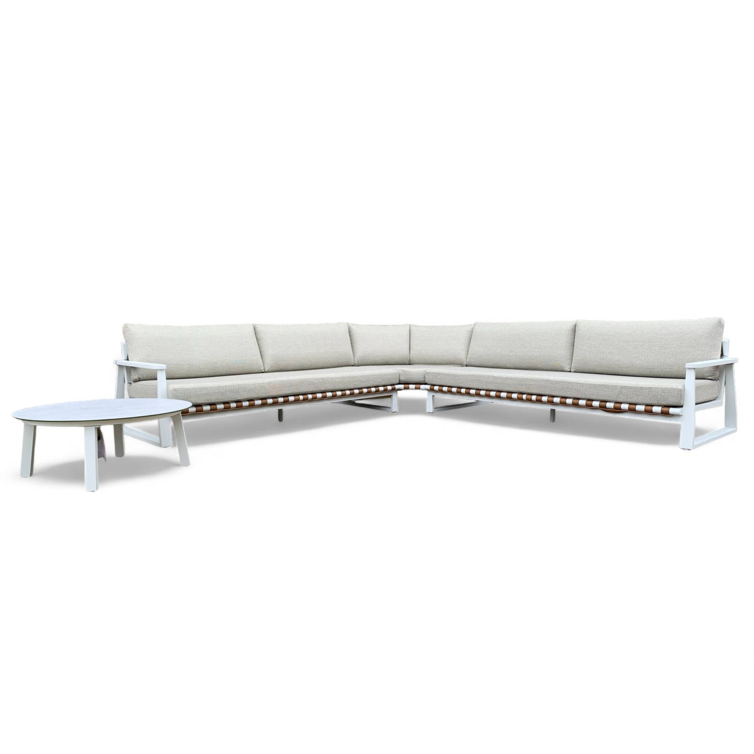 Loungeset / Hoekset Molvena | Aluminium Frame Wit