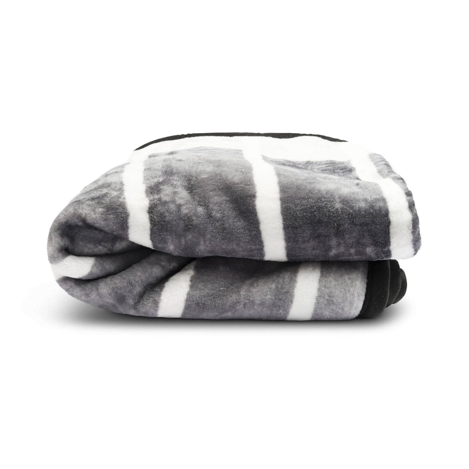 HappyBed | 150x200 cm - Gestreept Fleece deken - Heerlijk zacht fleece plaid - Warmte deken - Woon deken - Bankhoes Sprei - deken
