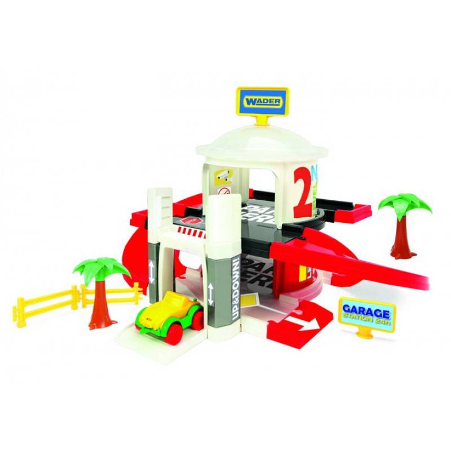 Wader speelgoed Garage met lift 2 levels