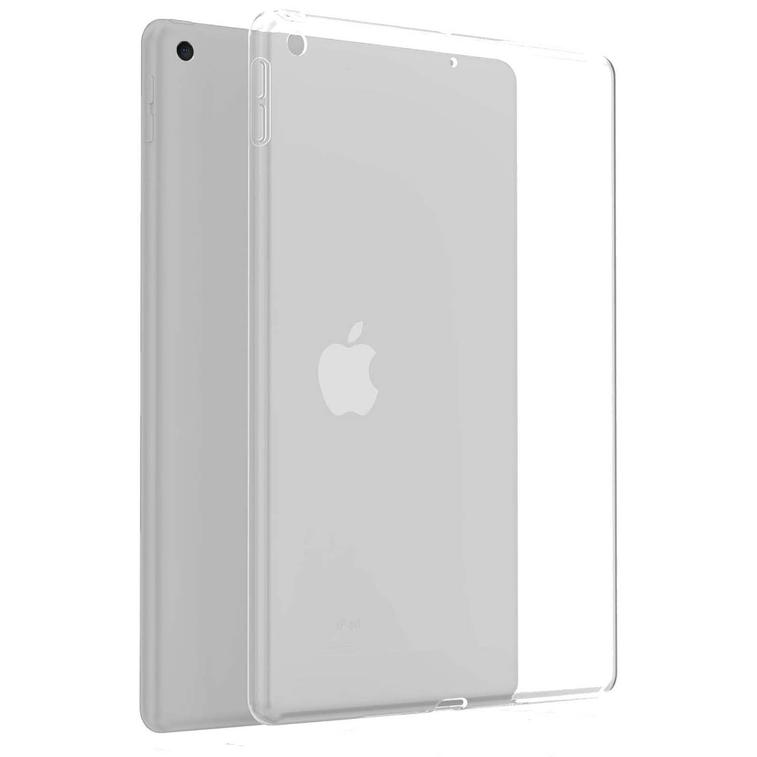 Hoesje Geschikt voor iPad 10.2 2020 Tablethoes Shockbestendig Back Cover Siliconen Tablet Case - Transparant