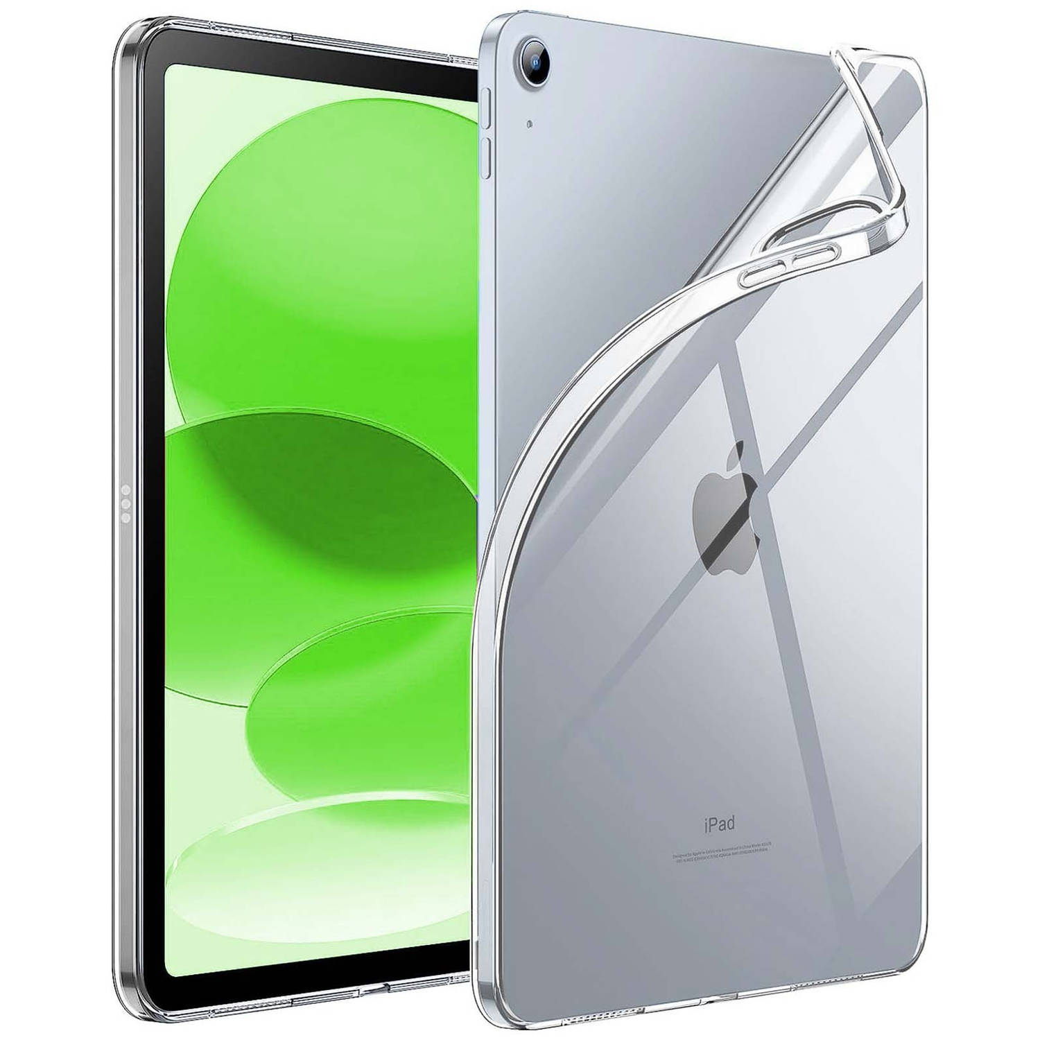 Hoesje Geschikt voor iPad 2022 Tablethoes Shockbestendig Back Cover Siliconen Tablet Case - Transparant