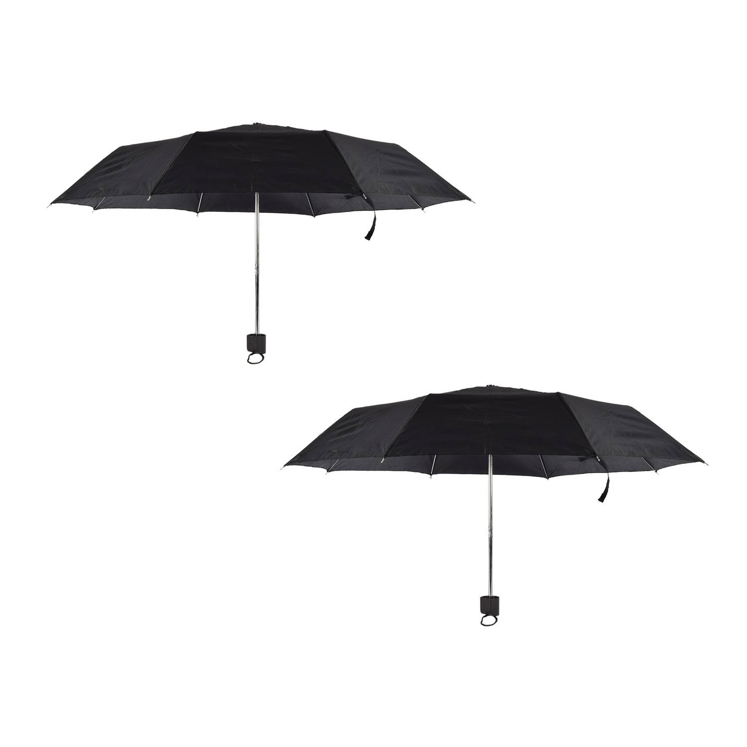 Opvouwbare Paraplu Duo | 90cm Diameter | Windproof tot 100km/u | Sterke & Stevig Paraplu voor elke Avonturen - Zwart