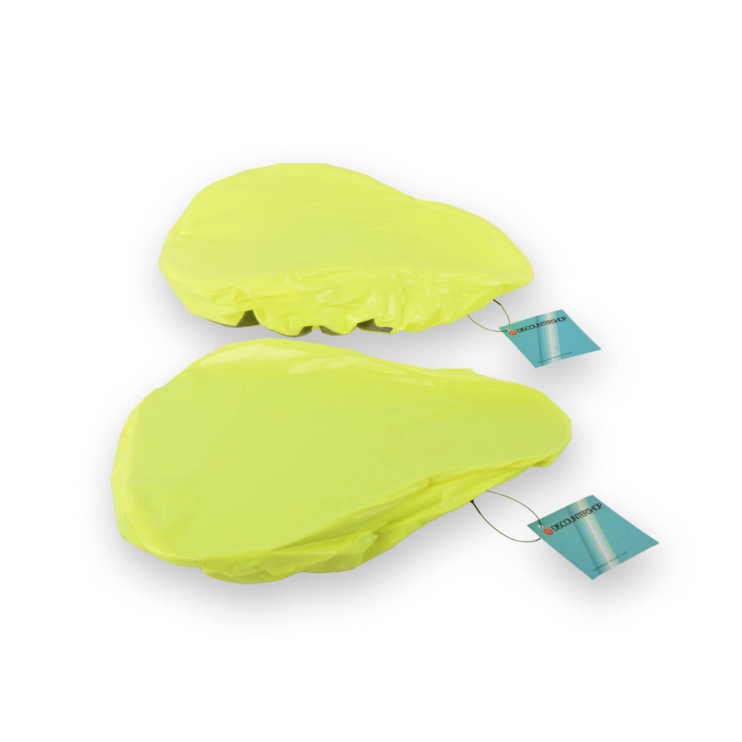 Duo Waterdichte Zadelhoezen voor Fiets - Groen Neon - Polyester - Met Reflecterende Strepen - Set van 2 Stuks - 22cm x 8cm x 4cm