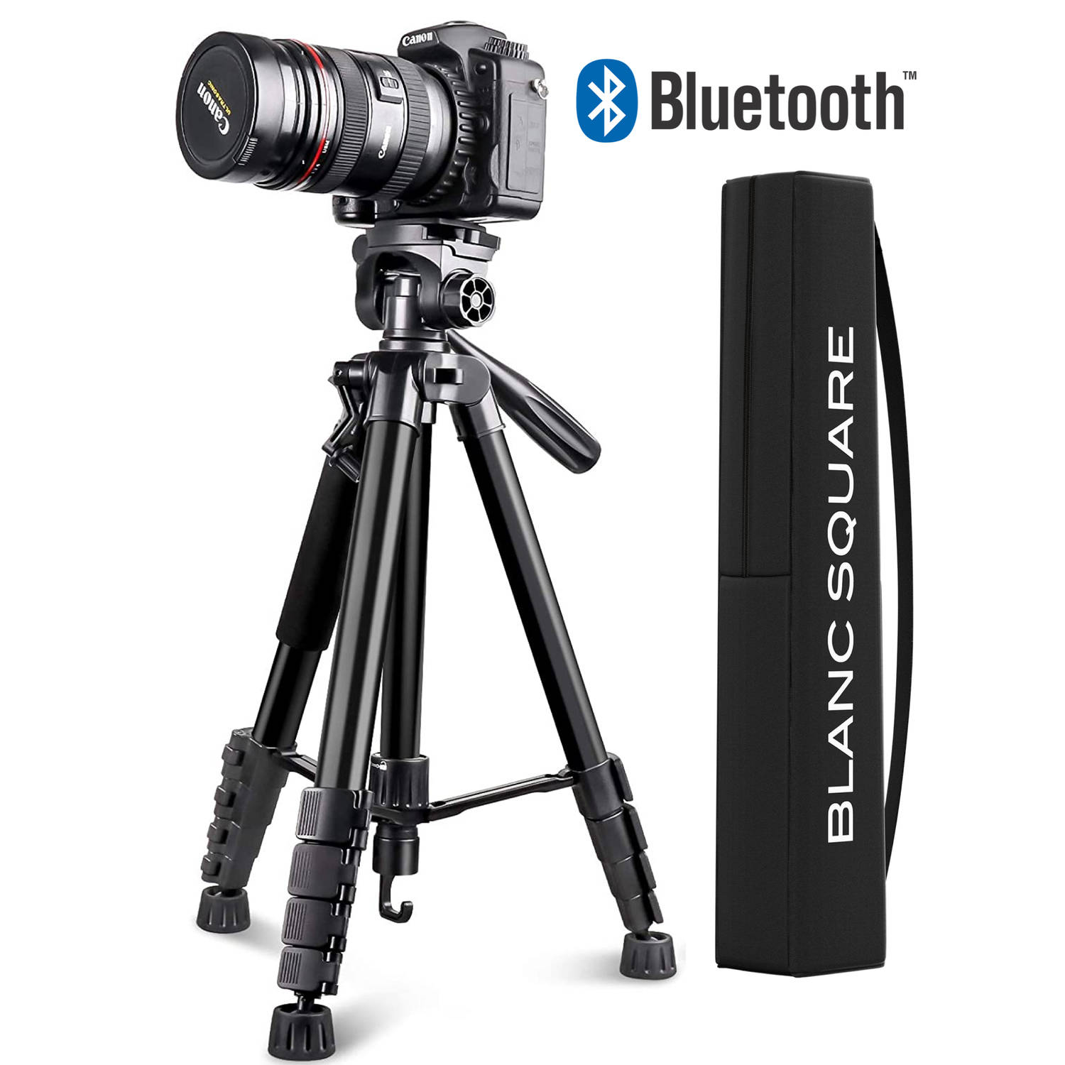 BS® Tripod Camerastatief - inclusief iPad & Smartphonehouder - 172cm Hoog - Gopro Canon Nikon Sony Spiegelreflex DSLR Camera - Gratis Bluetooth shutter t.w.v. € 14,95 -