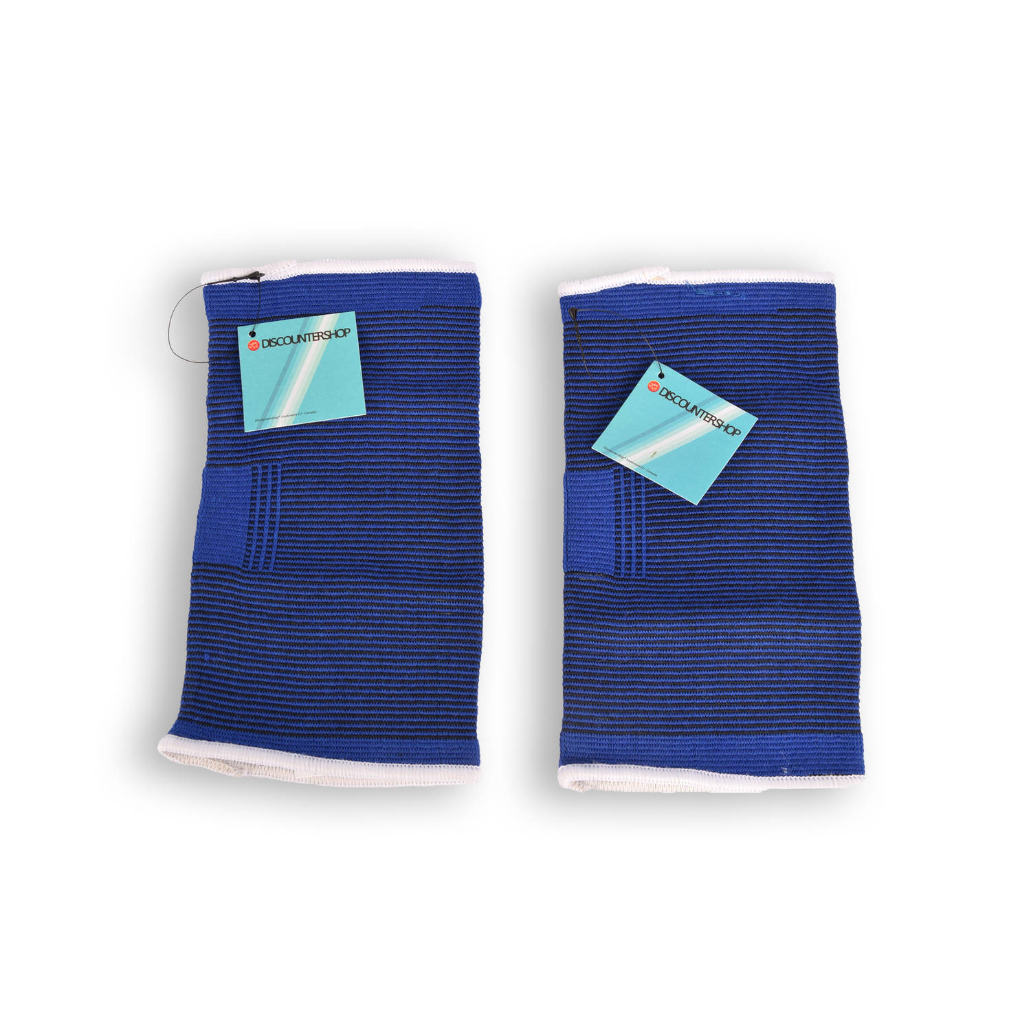 Bandages Elleboogbeschermers maat Large - 2 stuks - blauw - Elleboog brace elastisch 2 stuks