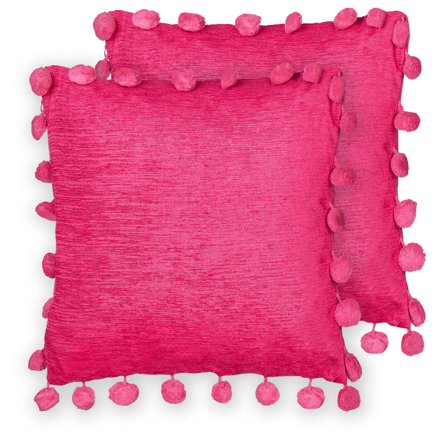 Beliani JASMINE Sierkussen-Roze-Polyester