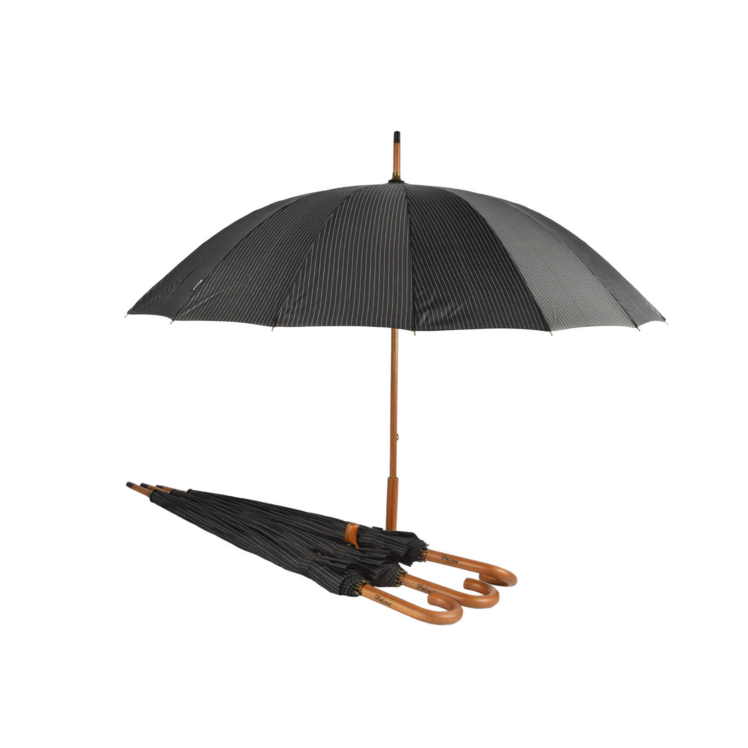 Kwalitatieve Set van 4 Zwart-Witte Stormparaplu&apos;s (102cm) - Stijlvol & Betrouwbaar - Geschikt voor Volwassenen