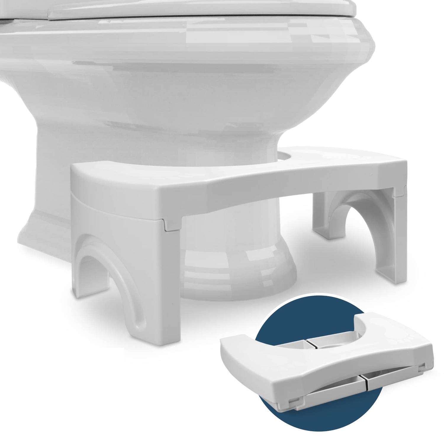 WC Krukje Opvouwbaar WC Opstapje Inklapbaar Volwassen en Kinderen Potty Training Toiletkrukje Juiste