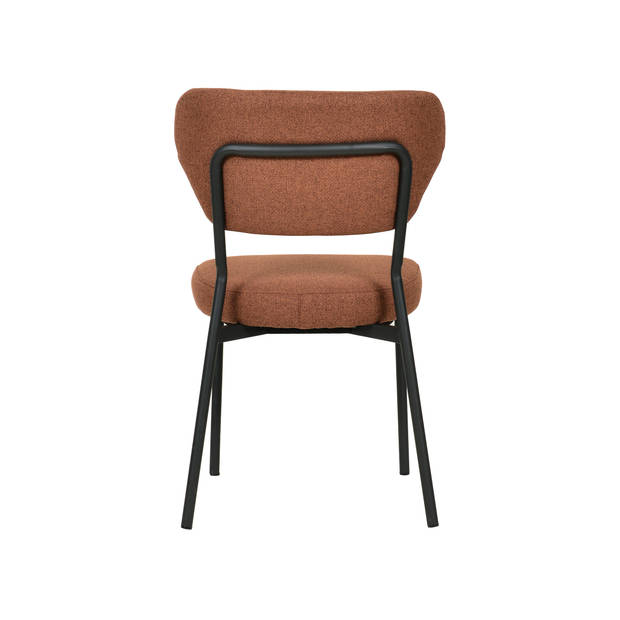 Duko Stapelbare stoel gestoffeerd - Bruin - SET VAN 2