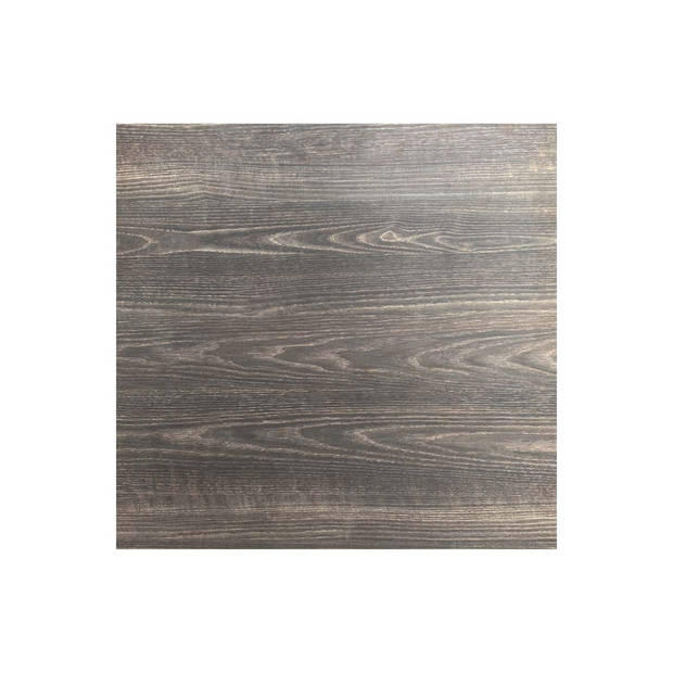 Urban Statafel zwart frame + Riverwashed Wood HPL 70x70 cm