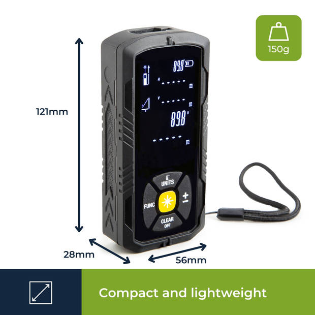 Digitale laserafstandsmeter - 50 m