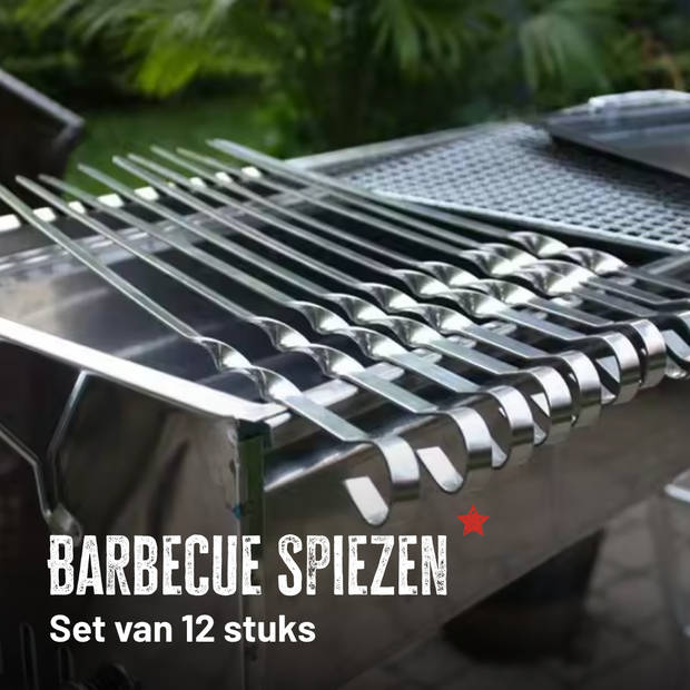 BBQBuddies BBQ Spiezen 12 Stuks - Barbecue Spiezen - Vleespennen