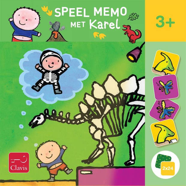 Speel memo met Karel. Hallo Dino! 2+