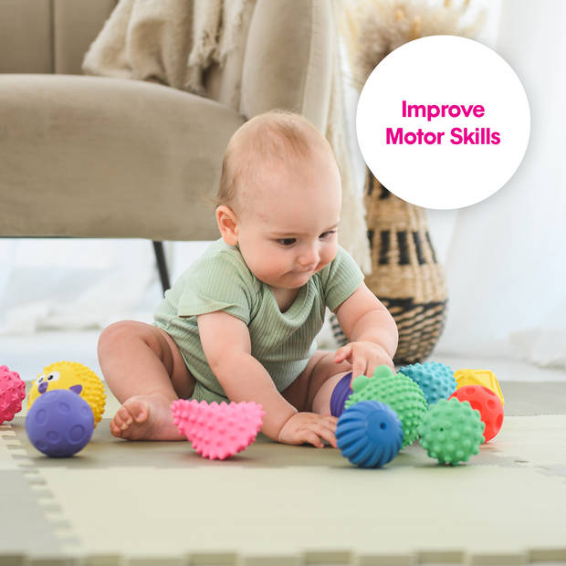 Edushape Sensory Mini Balls, 12 pcs