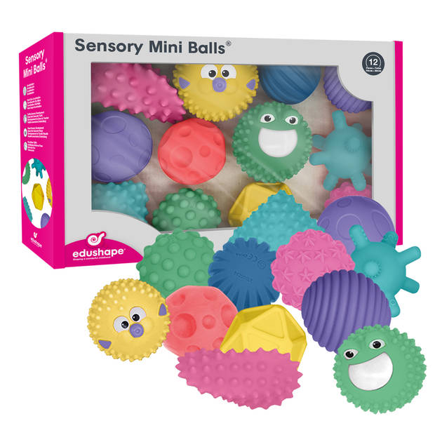 Edushape Sensory Mini Balls, 12 pcs